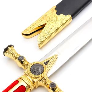 85cm 럭셔리 황금 장식 유럽 역사 프리메이슨 형제 프리메이슨 의식 검 - Product Image 3
