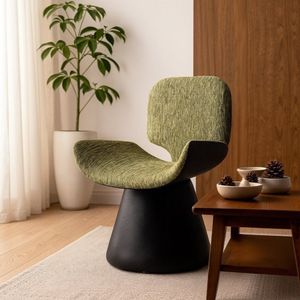Dressing Stool Swivel Makeup Chair Green Fabric Butterfly Backrest <b>Bedroom</b> <b>Vanity</b> Seat Revolving Seat For Women - Product Image 4