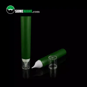Custom Hand Cream Tube Eye Cream Plastic Cosmetic Squeeze Soft Tube With Nozzle Tip Green Tubes Package