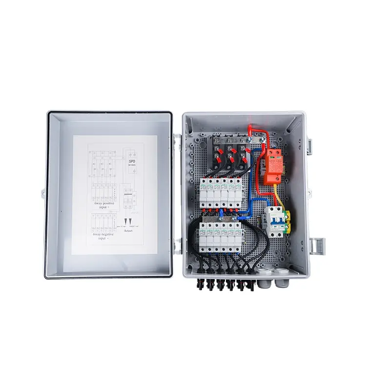 solar box combiner 6 input Ip67 dc combiner box for battery