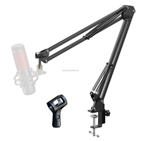 Support de microphone réglable à bras articulé pour studios de radiodiffusion et scènes
