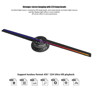 Quạt Ba Chiều 3D, Máy Chiếu Ba Chiều 3D 12.6 "Màn Hình Quảng Cáo Với Độ Dày 1.2 Inch, Thư Viện Video 700 Và Đèn LED 224 - Product Image 3