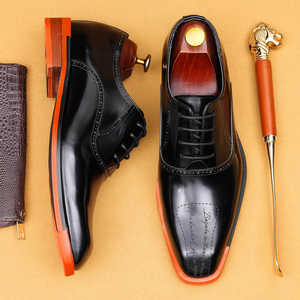 High Quality Breathable Lightweight Lace-up Walking <b>Shoes</b> Men's Autumn Winter Leather <b>Waterproof</b> Soft Comfortable Anti <b>Slip</b> - Product Image 5