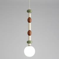 Design moderne du milieu du siècle chambre tête de lit pendentif coloré chambre d'enfants modèle Simple Macaron couleur lustre lumière