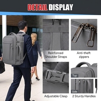 Sac à dos pour ordinateur portable multi-poches, directement de l'usine, résistant à l'eau, durable, pour les voyages d'affaires et l'usage quotidien, OEM/ODM