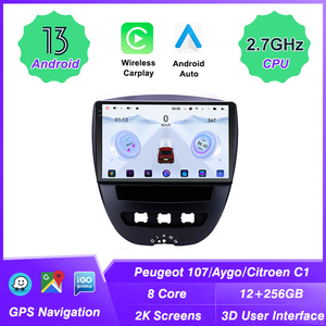 UIS 7870 3D conducción dinámica en tiempo real Android 2K pantalla para Peugeot 107 Toyota Aygo Citroen <span class=keywords><strong>C1</strong></span> 2005-2014 navegación GPS Carplay - Product Image 2