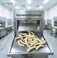 Groene bananen schilmachine, bananen schilmachine, bananen schil- en snijmachine