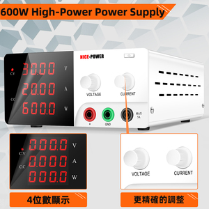 Belle <span class=keywords><strong>R</strong></span>-SPS3020 d'alimentation 30V 20A 600W Alimentation stabilisée cc <span class=keywords><strong>r</strong></span>églable numérique avec affichage à 4 chiffres pour la technologie électronique - Product Image 5