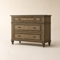 Table de Chevet de Luxe Flexible en Bois Massif avec 3 Tiroirs de Rangement pour Chambre Parentale de Luxe (MOQ Flexible)