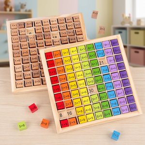 Nombre consécutif Puzzle Multiplication comptage bricolage planche d'apprentissage en bois dessin animé jouet bambou comptage blocs pour tableau mathématique - Product Image 2