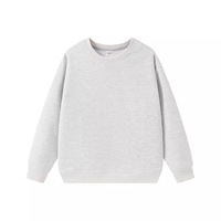 Sans logo ni étiquettes, stock et services OEM/ODM disponibles. Sweat-shirt à col rond 330g, pull décontracté rétro ample uni pour homme