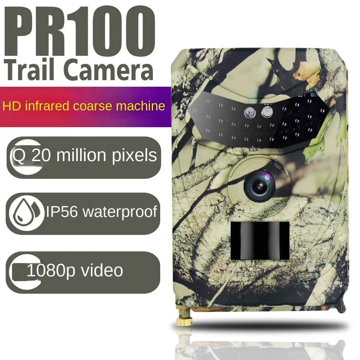 PR100 PRO Trail Camera 20 million HD 1080P infravermelho camer 26pcs 940 infravermelho luzes sensor de 15 metros Caça Câmera