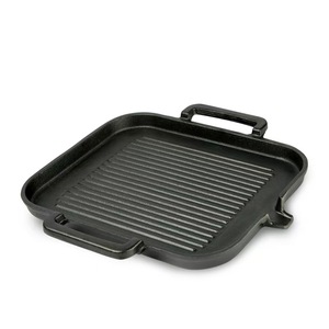 Korean BBQ Grill Pan Rectangular Cast Iron Double Handle For Grilling Teppanyaki Induction Gas Stove Durable Frying Pan - Product Image 4