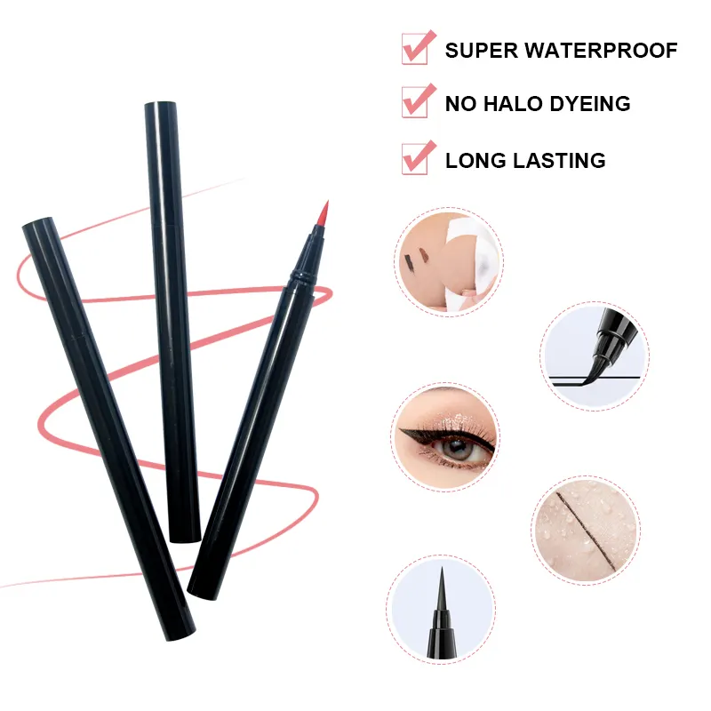 Private label Eyeliner Pencil Long Lasting Eyeliner Fast Drying Liquid Waterproof factory wholesale Custom Liquid Eyeliner