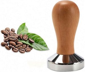 ที่กดกาแฟแบบฐานแบน ที่กดกาแฟแบบด้ามไม้ สำหรับบดกาแฟ - Product Image 1