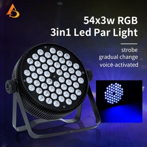 Nueva Llegada, Precio Competitivo, Iluminación de Escenario a Todo Color, 54*3W RGB 3IN1, Luz LED Plana y Delgada - Product Image 2