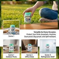 Couvre-boîtes en silicone anti-fuite réutilisables de qualité alimentaire pour canettes de bière et de soda LFGB FDA Logo personnalisé Vente en gros OEM personnalisé