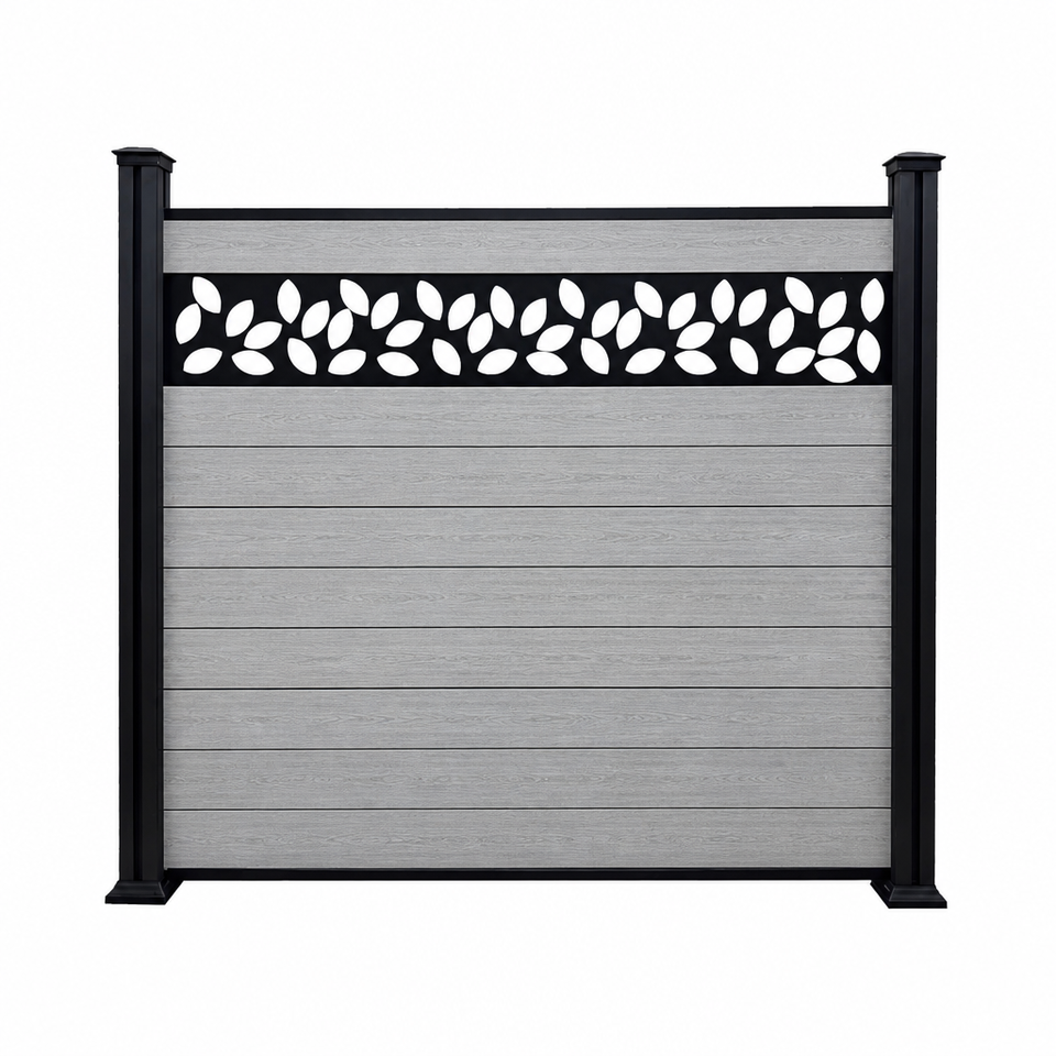 Durable UV-Resistant WPC Privacy Fencing Easy DIY Slide-in Modular Wood ...