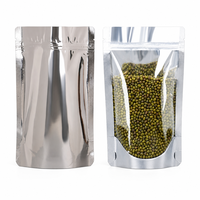 Gemetalliseerde staande pouch met ritssluiting, hersluitbare, zelfdichtende zak, verdikte aluminiumfolie verpakking voor thee, gedroogd fruit en noten