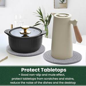 8 Inch Fabric Trivets Heat Resistant <b>Large</b> Coaster Kitchen Hot Pads Table Countertop 6 Pcs - Product Image 6
