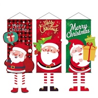 LIHUIDA 110x40cm Guirlande de Noël Artificielle Imprimée Dessin Animé, Nouveau Style Américain, Décorations de Fête Transfrontalières