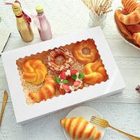 Saint-Valentin 16x11x2.5 pouces Style Fenêtre Desserts Papier Boulangerie Boîtes Chocolat Couvert Fraises Alimentaire Sucre Vanishing