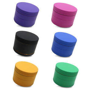 Finition mate 4 couches 63mm zinc herbe caoutchouc manuel métal broyeur à cigarettes plus doux céramique gomme brillant moderne 63mm aluminium - Product Image 2