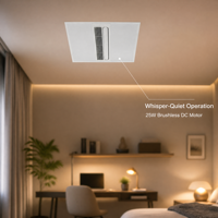 Vierkante 600x600mm inbouw LED plafondventilator 25W stille elektrische keuken- en badkamerventilator