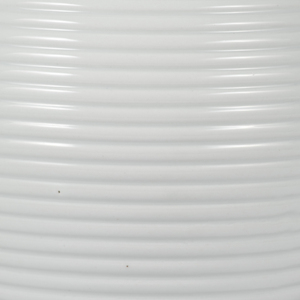 Vaso decorativo in ceramica con texture a coste per soggiorno, accessorio moderno per la casa - Product Image 4
