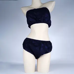 35g Disposable Bra Disposable Spa Salon Top Garment Nonwoven Cupless Bra Strapless Underwear Set