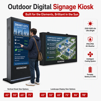 KEINONE Smart City, machine publicitaire extérieure de 32 à 75 pouces, étanche IP65, 3500 nits de luminosité élevée, affichage numérique LCD 4K, kiosque