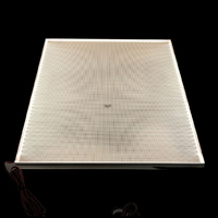 Panneau incurvé ultra-fin en cristal SMD2835 à éclairage latéral, lueur uniforme, indice de protection IP33, design européen, intégration murale pour cuisine et bureau, haute performance
