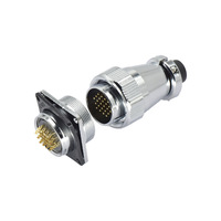 Connecteur de câble mâle P20 à coque métallique, connecteur de conduit flexible 3/8 ", prise d'aviation étanche à 2-12 broches pour machines, éclairage LED