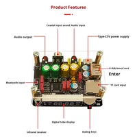ZK-DAM-K1 DC5V préampli DSP réglage pour Bluetooth USB carte son coaxial TF décodeur carte avec Interface TYPE-C Module électronique