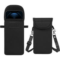 Pochette de transport universelle en néoprène pour téléphone portable avec logo personnalisé et cordon de cou pour hommes et femmes