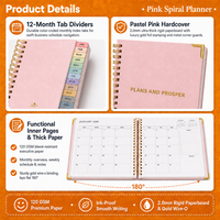 Carnet de notes personnalisé A4 grand format à spirale, couverture souple, papier artistique, journal, agenda, notes de réunion, impression de logo personnalisée