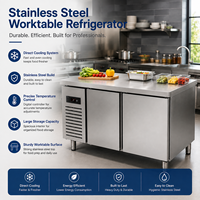 Table de préparation réfrigérée en acier inoxydable, réfrigérateur commercial à refroidissement direct, refroidisseur sous comptoir, équipement de cuisine