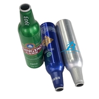 16oz/473ml alüminyum içecek şişesi taç kapaklı 26.6mm için yüksek son bira ambalaj