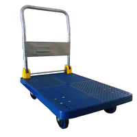 Approvisionnement d'usine OEM pris en charge une capacité de 200kg chariot à plate-forme en acier pliant à quatre roues chariot à main industriel pour outils