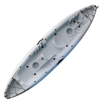 Kayak de pêche Double Kayak récréatif épais LLDPE rotomoulé canoë bateau à rames monobloc