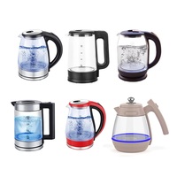 Bouilloire Électrique en Verre Sûre et Durable, Base Rotative à 360 Degrés, Conception Sans Fil, Arrêt Automatique, Protection Contre l'Ébullition à Sec, Pour la Maison et la Cuisine