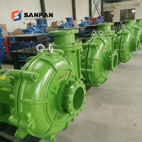 30hp Industrial Horizontal 65-20 6 "18 inci 32,5 LPS ISW pompa air lumpur anti-abrasif pompa isap ujung kosong untuk pertambangan