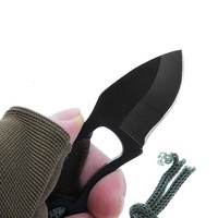 Mini couteau droit compact portable, outil promotionnel EDC pour l'extérieur, petit outil de survie de poche, cadeau pour le camping quotidien et la collection