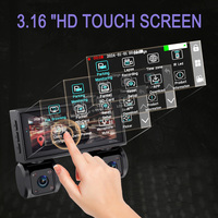 Kamera dasbor DVR mobil layar sentuh 3.16 inci, kamera dasbor WiFi GPS 2K 4*1080P 360 24 jam Monitor parkir perekam radar parkir