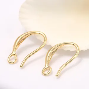 High Quality Fish Shape 14K Gold Plated Jewelry Accessories Earring Hooks