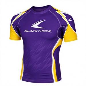 Camiseta de Compresión Deportiva de Manga Corta para Hombre, Protección UPF50+, Secado Rápido, Spandex y Poliéster, Personalizable - Product Image 1