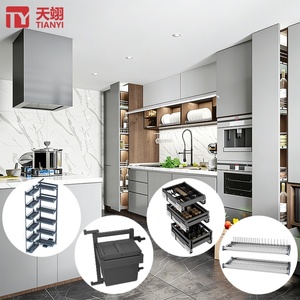 TIANYI Modern Multi-Function Corner <b>Cabinet</b> Drawer Baskets Organizer Pull Out Lazy Susan <b>Kitchen</b> & Dining Storage Solution - Product Image 1