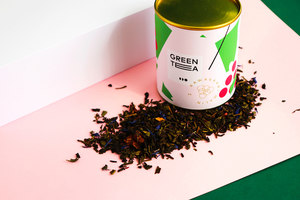 Emballage en tube de papier cylindrique biodégradable, écologique et recyclable avec marquage à chaud et gaufrage pour le thé/le café - Product Image 2
