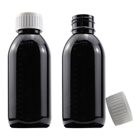 100ml 120ml 150ml 3oz 5oz ambre noir Transparent tabac sirop liquide bouteilles rondes médecine bouteille en plastique avec bouchon à vis