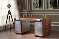 Meubles d'aviation, bureau en forme d'aile d'avion, métal aluminium, table en véritable aile d'avion
